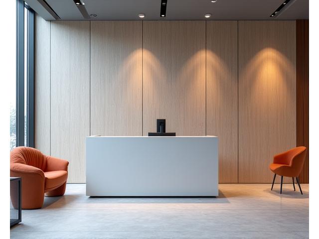 Revêtement mural intérieur Pyranov8a dans un showroom moderne
